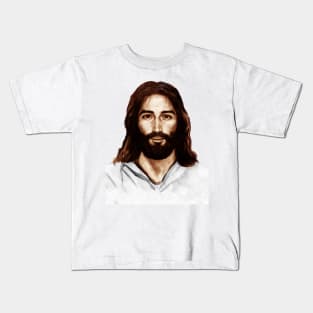 Jesus Christ smiling and looking at you with love Kids T-Shirt